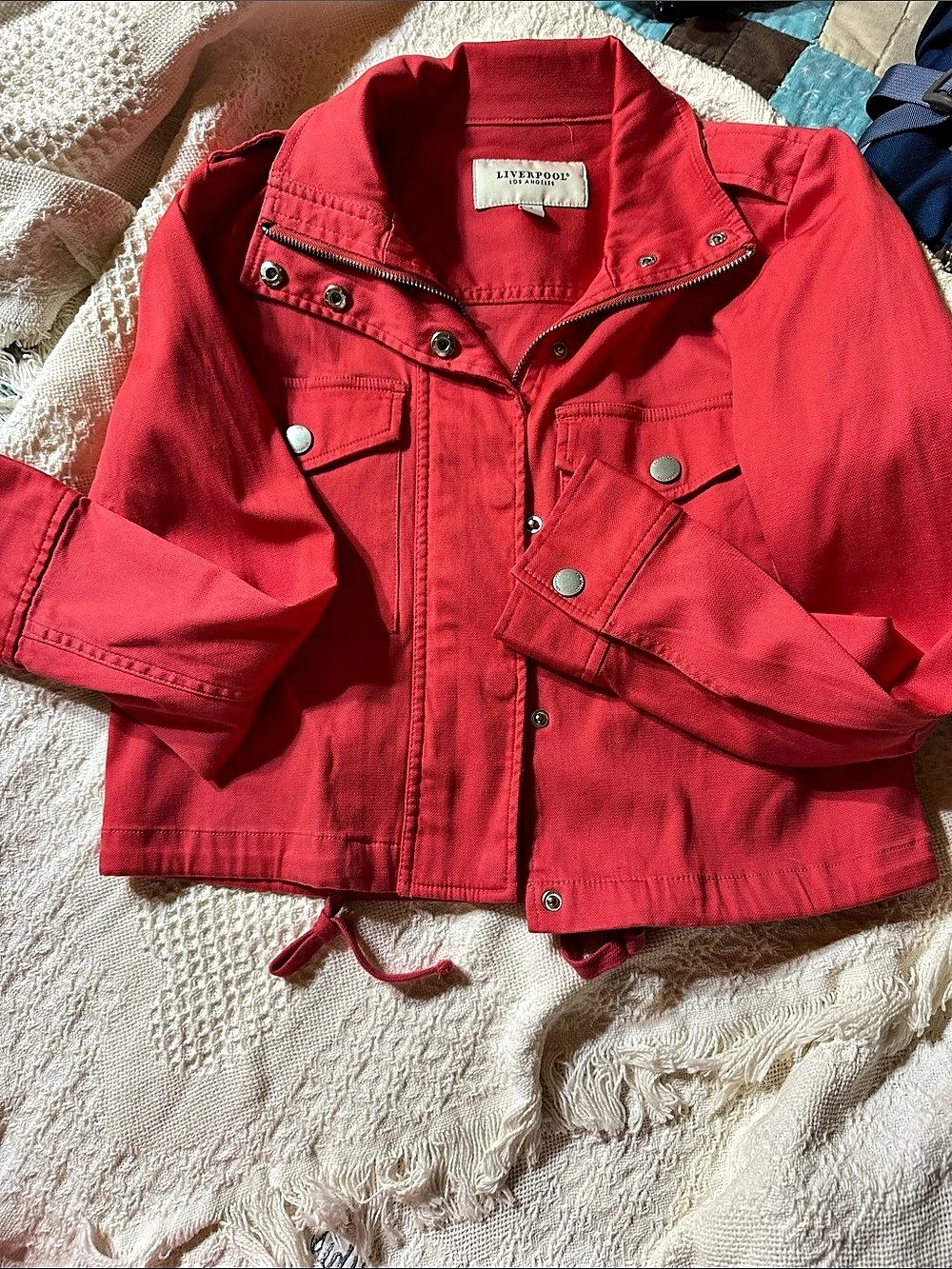 Liver pool coral Utility Jacket Like New